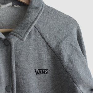 Vans Thanks Coach Grey Fleece Jacket – Size S, Limited Edition